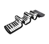 61 Keys Roll Up Piano for Beginner, Portable Rechargeable Hand Roll Piano with 16 Tones 6 Demo Songs, Support Headphone Sound Output, Electronic Hand Roll Piano for Teens