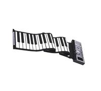 61 Keys Roll Up Piano Keyboard Portable Soft Silicone Electronic Piano Built-in Speaker LCD Display Recording Function