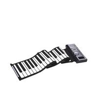 61 Keys Roll Up Piano Keyboard Portable Soft Silicone Electronic Piano With Built-in Speaker LCD Display Recording