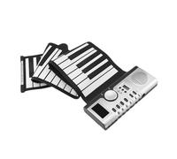 61 Keys Roll Up Piano Keyboard Portable Soft Silicone Electronic Piano With Built-in Speaker LCD Display Record Function