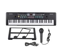 61 Keys USB Electric Piano With Microphone Digital LED Display Built-in Dual Stereo Speakers Keyboard Instrument