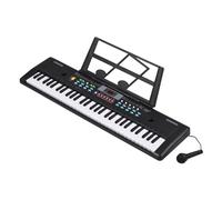 61 Keys USB Electronic Organ Electric Piano With Microphone Black Digital Music Electronic Keyboard LED Display