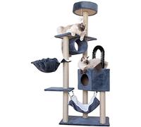 61" Large Multi-Level Cat Tree Condo House Furniture with Sisal-Covered Scratching Posts, Suit for Kittens, Cats and Pet