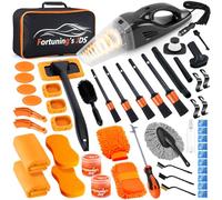 61 PCS Car Detailing Kit Interior Cleaner, Auto Detailing Kit, Car Vacuum Car Interior Detailing Kit, Car Wash Kit with Bucket Detailing Brush Set Car Accessories for Motorcycle, Cars, Bikes, Wheels