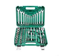 61-Piece Vanadium Steel Socket Ratchet Wrench Set 1/2 Drive(72-tooth) | 24/72-tooth ratchet, 1/2 drive, chrome vanadium steel, hex/ for phillips bits, precision repair kit