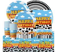 61 Pieces Toy Story Birthday Party Tableware, Children's Birthday Tableware, Includes Cups, Plates, Tablecloths, Paper Napkins, for 20 People