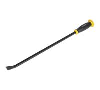 610mm Angled Pry Bar With Hammer Cap - Heat Treated Steel Shaft - Soft Grip