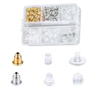 610Pcs Silicone Earring Backs for Studs,6Styles Earring Stoppers Clear Earrings Backs Earring Safety Backs Earring Backs Replacements for Studs,Hook Earrings,Women's DIY Jewelry Supplies