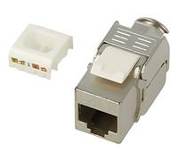 61129 RJ45 module trapezoidal silver IEEE 802.3bt cat: Cat 8.1 to cable GOOBAY