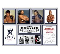 (612) Muhammad Ali George Foreman Joe Frazier Mike Tyson Boxing Legends Signed A4 Photograph (21 X 297 CM) Art Work Wall Art Display (REPRINT) #####