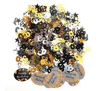 612 Pieces Happy Birthday Confetti Birthday Cake Confetti Metallic Foil Confetti Table Scatter Confetti Decorations for Birthday Party, Baby Shower, DIY Arts and Crafting (50)