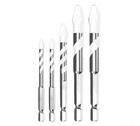 612mm Drill Bit with Double U Chip Groove and Offset Crooked Head for Precise Positioning and Smooth For Drilling on Multiple Surfaces (5pcs)