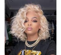 613 Blonde Bundles Brazilian Virgin Human Hair Body Wave Closure 4*4cm Pre Plucked 3 Bundles Virgin Human Hair