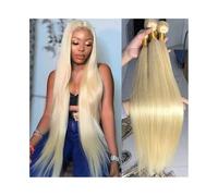 #613 Blonde Hair Bundles Straight Human Hair Bundles Double Weft Brazilian Hair Weave 1/3 Bundles Straight Hair Extensions(22 22 22)