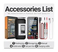 615 Smart Touch Digital Multimeter with NCV, 6000 Counts, AC/DC Voltage & Current Tester, CAT III 600V, Type-C Charging