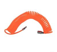 615M Polyurethane Recoil Hose Line Tube for Pneumatic Air Compressor with C Type Quick Connector Japanese Quick Coupling High Temperature Resistant (9m)