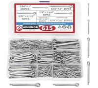 615Pcs Hairpin Cotter Pin Assortment Kit 6 Sizes Heavy Duty Zinc Plated Split Pin Clips Hitch Pin Clip Tractor Cotter Pin Trucks, Engine Repair in Towing Hitch Clips & Pins
