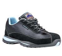 Portwest Steelite Women's Safety Trainer S1P HRO, Size: 37, Colour: Black, FW39BKR37