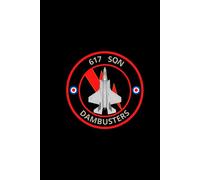 617 Squadron Dambusters Notebook, A5 Paperback, 120 Pages Lined Paper, Notepad, Journal, Lightning, F35, RAF, Navy