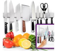 61cm Heavy-Duty Magnetic Knife Holder for Wall - Premium Stainless Steel Strip - Professional Space-Saving Bar With Powerful Pull Force (Large Size, Upgraded Version)
