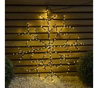 61cm Light up Twinkling Christmas Snowflake with 196 Warm White LEDs