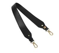 ZacLAy 61cm PU Leather Shoulder Bag Strap Women Bag Strap For Crossbody Bag Belt Adjustable Wide Strap Bag, Black, Gold Buckle