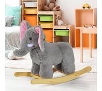 61L x 23W x 43H cm Kids Plush Ride On Cute Elephant design-Grey