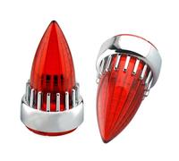 61mm Diameter Bullet Turn Signal Indicator Lens Light Cover Trim For Harley Davidson Sportster Dyna Softail Street Glide Road Glide Chrome-Red