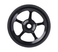 61Mm Easy Wheel For Brompton Folding Bike, CNC Modified Bearing Roller With 3Mm Rubber Ring, M6x16 Screw For Stable Parking And Replacement, Black(black)