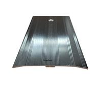 61mm Wide Carpet Metal Cover Trim Door Bar Threshold - Transition Threshold Strip - Metal Plate Covers Flooring Gaps - Black Colour