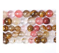 61PCS 6mm Natural Stone Beads Watermelon Tourmaline Gemstone Round Loose Spacer Beads for Jewelry Making DIY Bracelet Necklace 15 Inch Gu-k7603