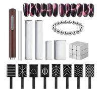 61Pcs Cat Eye Magnet Set, 3-In-1 Multi-Functional Cat Eye Magnet for Nails, Can Create Various Patterns Such As Hearts, Fireworks, and Waves, for Shops, Diy, and Home Use