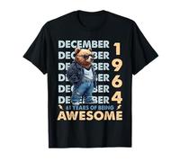 61st Birthday Bear Legends December 1964 61 Years Old Mens T-Shirt
