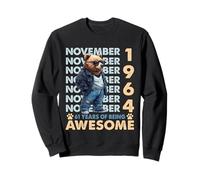 61st Birthday Bear Legends November 1964 61 Years Old Mens Sweatshirt