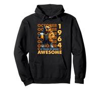 61st Birthday Bear Legends October 1964 61 Years Old Mens Pullover Hoodie
