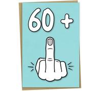 61st Birthday Card, 60 + 1, Funny Birthday Card for 61 Year Old Women or Men, 5x7