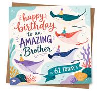 61st Birthday Card for Brother, Funny Party Design