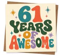 61st Birthday Card for Her, Funny Design