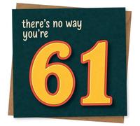 61st Birthday Card for Him or Her, Funny Design