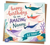 61st Birthday Card for Nanny, Funny Party Design
