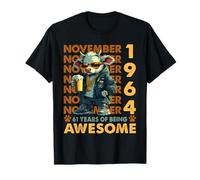 61st Birthday Cow Legends November 1964 61 Years Old Mens T-Shirt