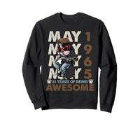 61st Birthday Dog Lover May 1996 Vintage 61 Years Old Men Sweatshirt