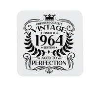 61st Birthday Gift for Men Vintage 1964 Aged to Perfection Printed Coaster Present for 61 Year Old Etched Printed Placemat (Printed Coaster)