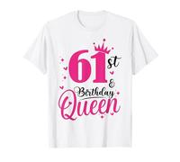 61st Birthday Queen, 61 Birthday Girl 61 Years Old Bday T-Shirt