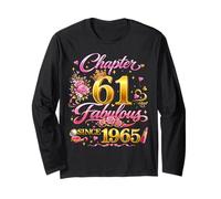 61st Birthday Queen Chapter 61 Fabulous Since 1965 Women Long Sleeve T-Shirt