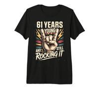 61st Birthday Rock Funny Birthday 61 Years Rock'n'Roll Premium T-Shirt