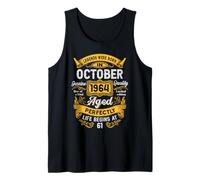 61st Birthday The Real Legends October 1964 61 Years Old Men Tank Top