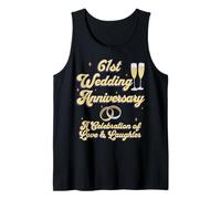 61st Wedding Anniversary 61 Years of Marriage Husband & Wife Tank Top