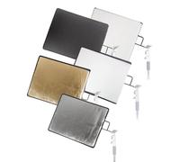 61x76cm 5-in-1 Reflector Board Portable Flag Panel Lightweight Easy Setup Sunbounce Screen Video Scrim Soft Diffusion Material Studio Photography Lighting Diffuser Video Shooting Photo Shoot
