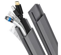 62.8in TV Cable Hider - Cord Hider Cable Management Wall, Cable Raceway Grey Wire Hider, Paintable Cable Concealer for Wall Mounted TV, Wall Wire Covers for Cords, 4* L15.7in *W1.2in *H0.59in